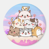 Cute Cats Magnet (Voorkant)