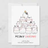 Cute Cats Merry-kerstkaart Feestdagenkaart (Voorkant)