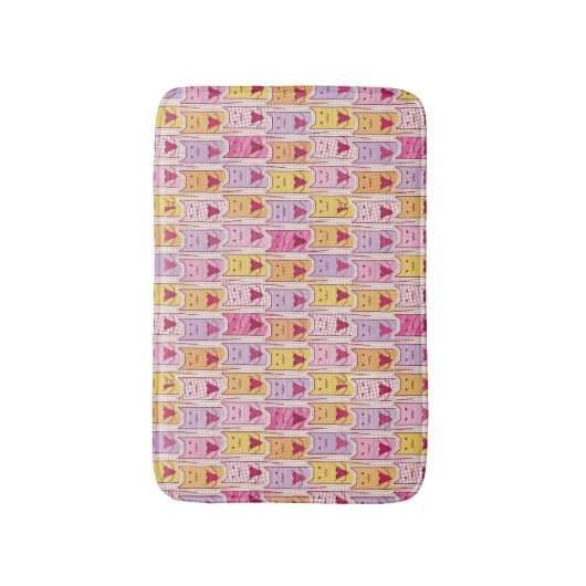 Cute Cats met liefhebbende harten Badmat (Voorkant Verticaal)