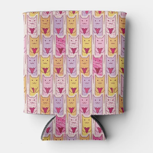 Cute Cats met liefhebbende harten Blikjeskoeler (Voorkant)