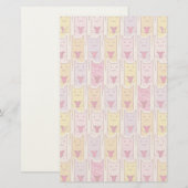 Cute Cats met liefhebbende harten Briefpapier (Voorkant / Achterkant)