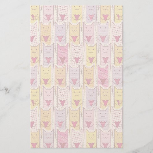 Cute Cats met liefhebbende harten Briefpapier (Voorkant)