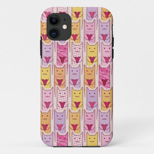 Cute Cats met liefhebbende harten Case-Mate iPhone Case (Achterkant)