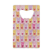 Cute Cats met liefhebbende harten Creditkaart Flessenopener (Achterkant)