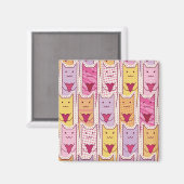 Cute Cats met liefhebbende harten Magneet (Voorkant / Achterkant)