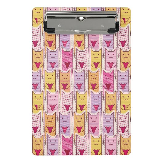 Cute Cats met liefhebbende harten Mini Klembord (Voorkant)