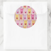 Cute Cats met liefhebbende harten Ronde Sticker (Tas)