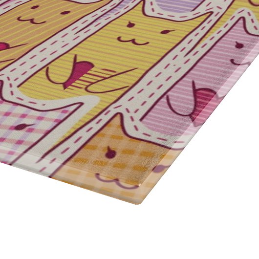 Cute Cats met liefhebbende harten Snijplank (Hoek)