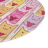 Cute Cats met liefhebbende harten Snijplank (Hoek)