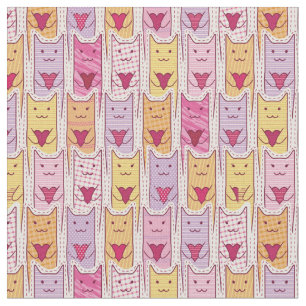 Cute Cats met liefhebbende harten Stof