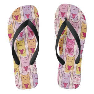Cute Cats met liefhebbende harten Teenslippers