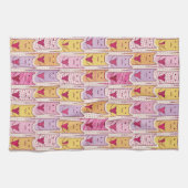 Cute Cats met liefhebbende harten Theedoek (Horizontaal)