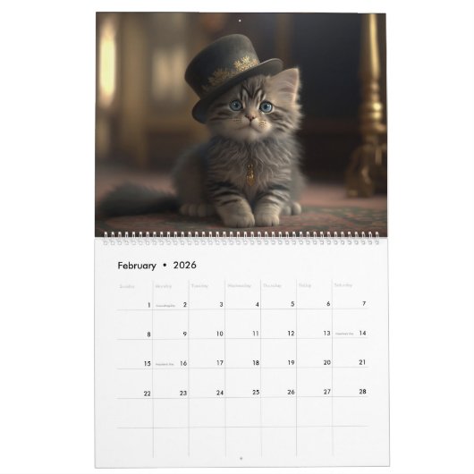 Cute Cats met Pet Calendar Kalender (Feb 2026)