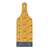 Cute Cats Modern Pattern Personalized Snijplank (Voorkant)