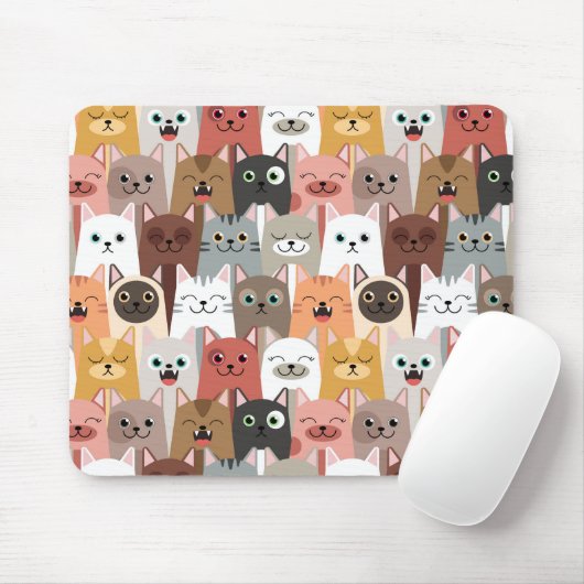 Cute Cats Mousepad Muismat (Met muis)
