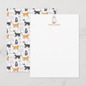 Cute Cats Notitiekaartje (Voorkant / Achterkant)