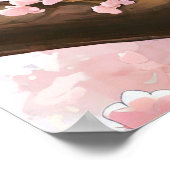 Cute Cats on the Cherry Blossom Tree Poster (Hoek)