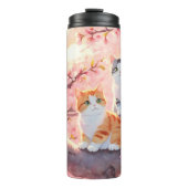 Cute Cats on the Cherry Blossom Tree Thermosbeker (Voorkant)