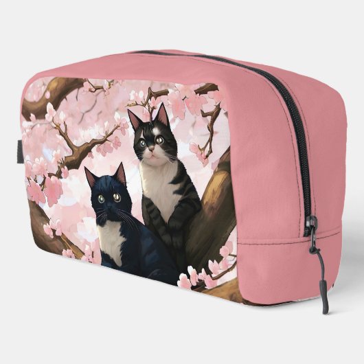 Cute Cats on the Cherry Blossom Tree Toilettasje (Rechterhoek)