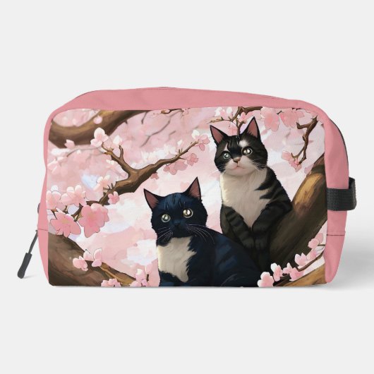 Cute Cats on the Cherry Blossom Tree Toilettasje (Achterkant)