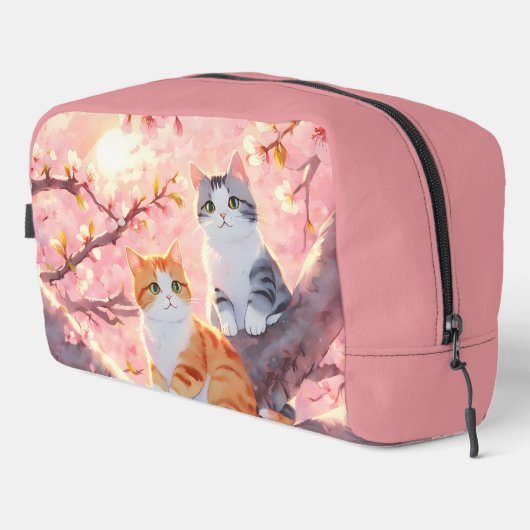Cute Cats on the Cherry Blossom Tree Toilettasje (Rechterhoek)