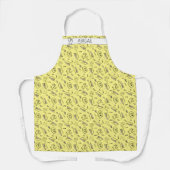 Cute Cats Pattern and Name of Monogram Yellow Schort (Voorkant)