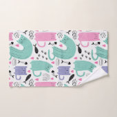 Cute Cats Pattern Bad Handdoek (Handdoek)