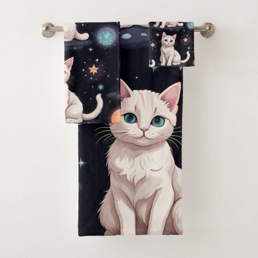 Cute Cats Pattern Bad Handdoek (Insitu)