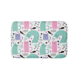 Cute Cats Pattern Badmat