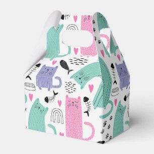 Cute Cats Pattern Bedankdoosjes