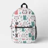 Cute Cats Pattern Bedrukte Rugzak (Voorkant)