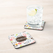 Cute Cats Pattern Bier Onderzetter (Rechterzijde)