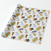 Cute cats Pattern Birthday for Cats Cadeaupapier (Uitgerold)