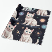 Cute Cats Pattern Cadeaupapier (Uitgerold)