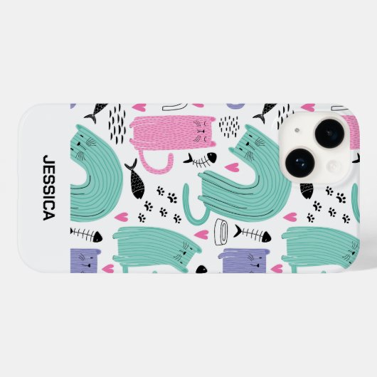Cute Cats Pattern Case-Mate iPhone Case (Achterkant (horizontaal))