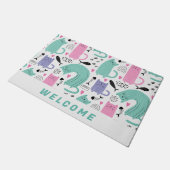 Cute Cats Pattern Deurmat (Schuin)