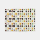 Cute Cats Pattern Fleece Deken (Voorkant (Horizontaal))