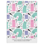 Cute Cats Pattern Klembord (Achterkant)
