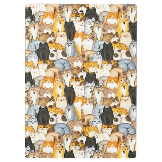 Cute Cats Pattern Klembord (Achterkant)