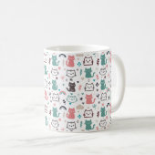 Cute Cats Pattern Koffiemok (Voorkant rechts)