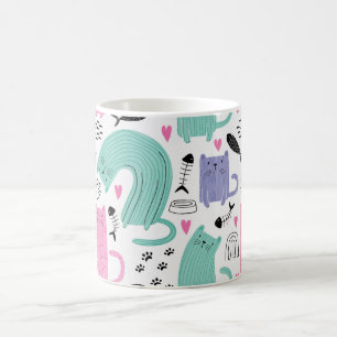 Cute Cats Pattern Koffiemok