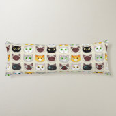 Cute Cats Pattern Lichaamskussen (Achterkant)