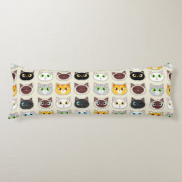 Cute Cats Pattern Lichaamskussen