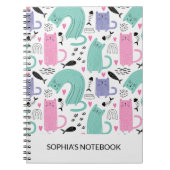 Cute Cats Pattern Notitieboek (Voorkant)