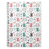 Cute Cats Pattern Notitieboek (Voorkant)