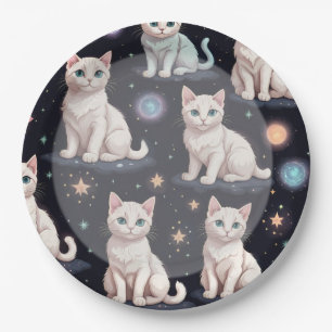 Cute Cats Pattern Papieren Bordje