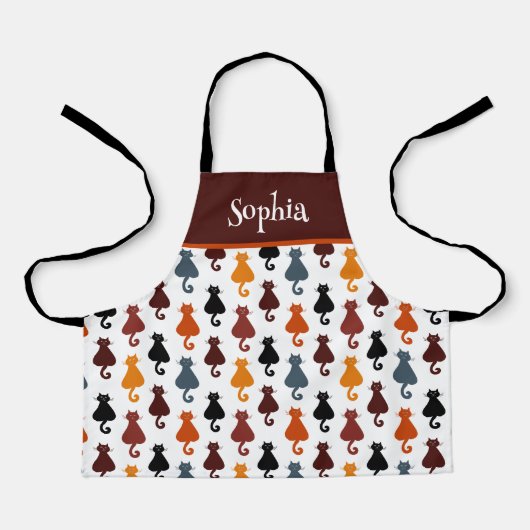 Cute Cats Pattern Personalized Kids Schort (Voorkant)