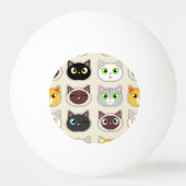 Cute Cats Pattern Pingpongbal (Voorkant)