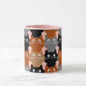 Cute Cats Pattern Schattige Feline Kittens Coffee Mok (Midden)