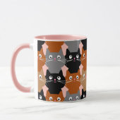 Cute Cats Pattern Schattige Feline Kittens Coffee Mok (Links)